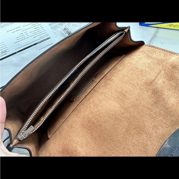 Coach Black Satchel with Chain Detail - Picture 3 of 8